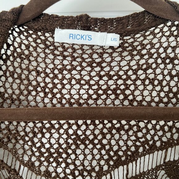 EUC - Ricki's  - Large - Crochet Long Cardigan - Picture 2 of 2